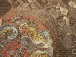 19th Century Chinese Silk Butterfly Textile Roundel