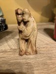 Vintage Hand-Carved Chinese Soapstone Couple Figurine