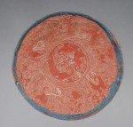 19th Century Chinese Silk Butterfly Textile Roundel