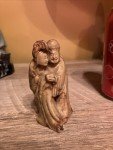 Vintage Hand-Carved Chinese Soapstone Couple Figurine