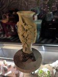 Hand-Carved Chinese Soapstone Flower Vase