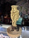 Hand-Carved Chinese Soapstone Flower Vase