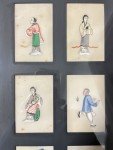 Framed Qing Dynasty Chinese Paintings on Pith Paper