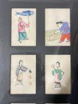 Framed Qing Dynasty Chinese Paintings on Pith Paper