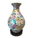 Vintage Chinese Famille Rose Pear-Shaped Vase