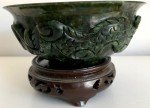 Jade Dragon Relief Bowl - Qing Dynasty Carving