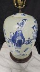 Blue and White Qing Dynasty Jar Lamp
