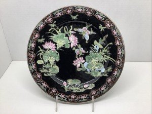 Qing Dynasty Butterfly Soapstone Plate, 10.5”