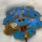 Antique Blue Tian-tsui Hairpin with Kingfisher Feather