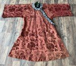 Antique Qing Dynasty Velvet Robe with Detail