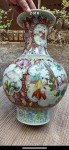 Antique Qing Dynasty Famille Rose Vase