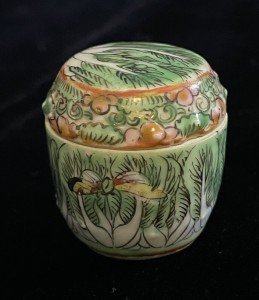 Antique Qing Dynasty Porcelain Lidded Jar