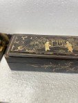Qing Dynasty Antique Lacquered Wood Fan Box