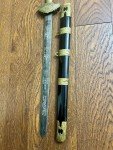Qing Dynasty Antique Soapstone Sword Carving