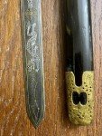 Qing Dynasty Antique Soapstone Sword Carving