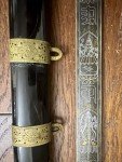 Qing Dynasty Antique Soapstone Sword Carving