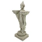 Avalokitesvara Asian Man Candleholder Statue, 25