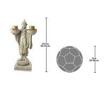 Avalokitesvara Asian Man Candleholder Statue, 25