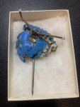 Qing Dynasty Kingfisher Feather Soapstone Hair Pin