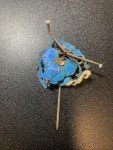 Qing Dynasty Kingfisher Feather Soapstone Hair Pin