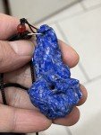 Antique Lapis Dragon Soapstone Carving