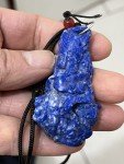 Antique Lapis Dragon Soapstone Carving