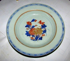 Kangxi Blue & White Peony Soapstone Bowl