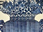 Blue and White Floral Soapstone Plate 9