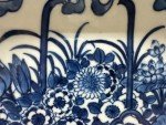 Blue and White Floral Soapstone Plate 9