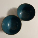 Antique Cloisonne Cups with Dragon Design