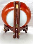 Late Qing Dynasty Red Enamel Porcelain Plate