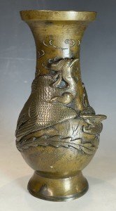 Antique Chinese Soapstone Phoenix Bird Vase