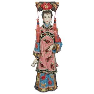 Chinese Soapstone Carving - Butterfly Maiden Doll