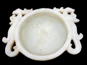 Antique Dragon Soapstone Libation Cup - Qing Dynasty