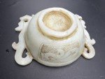 Antique Dragon Soapstone Libation Cup - Qing Dynasty
