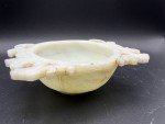 Antique Dragon Soapstone Libation Cup - Qing Dynasty