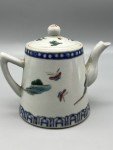 Antique Chinese Porcelain Teapot from Qing Dynasty