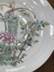Antique Chinese Soapstone Carved Low Bowl 10”