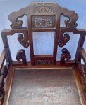 Qing Dynasty Soapstone Carved Throne Chair