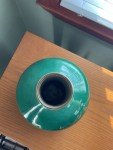 Green Porcelain Bottle Vase from Qing Dynasty