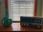 Green Porcelain Bottle Vase from Qing Dynasty