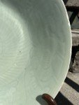 Qing Dynasty Celadon Soapstone 14.5-inch Plate