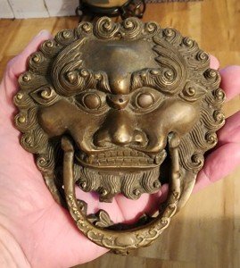 Qing Dynasty Soapstone Lion's Head Carving