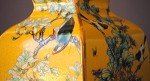 Handmade 10-Inch Chinese Soapstone Vase, Yellow
