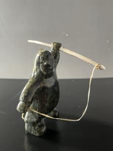 Hand Carved Soapstone Sculpture by Isa Oomayoualock