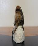 1950s Inuit Soapstone Seal Carving by R. Powers