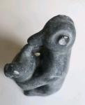 Inuit Soapstone Carving: Polar Bear and Seal