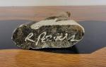 1950s Inuit Soapstone Seal Carving by R. Powers