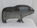 Inuit Soapstone Muskox Sculpture - Signed Art