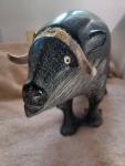 Inuit Soapstone Muskox Sculpture - Signed Art